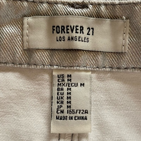 f21 metallic mini skirt - Picture 4 of 4